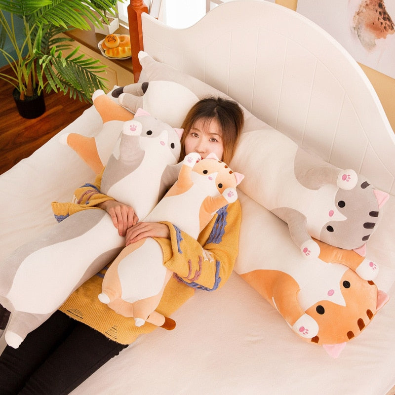 Soft Bonitinha Gato Almofada formato carácter Anime travesseiro de